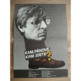 Kam, pánové, kam jdete? (filmový plakát, film ČSSR 1987, režie Karel Kachyňa, Hrají: Karel Heřmánek, Soňa Valentová, Miroslava Pleštilová)