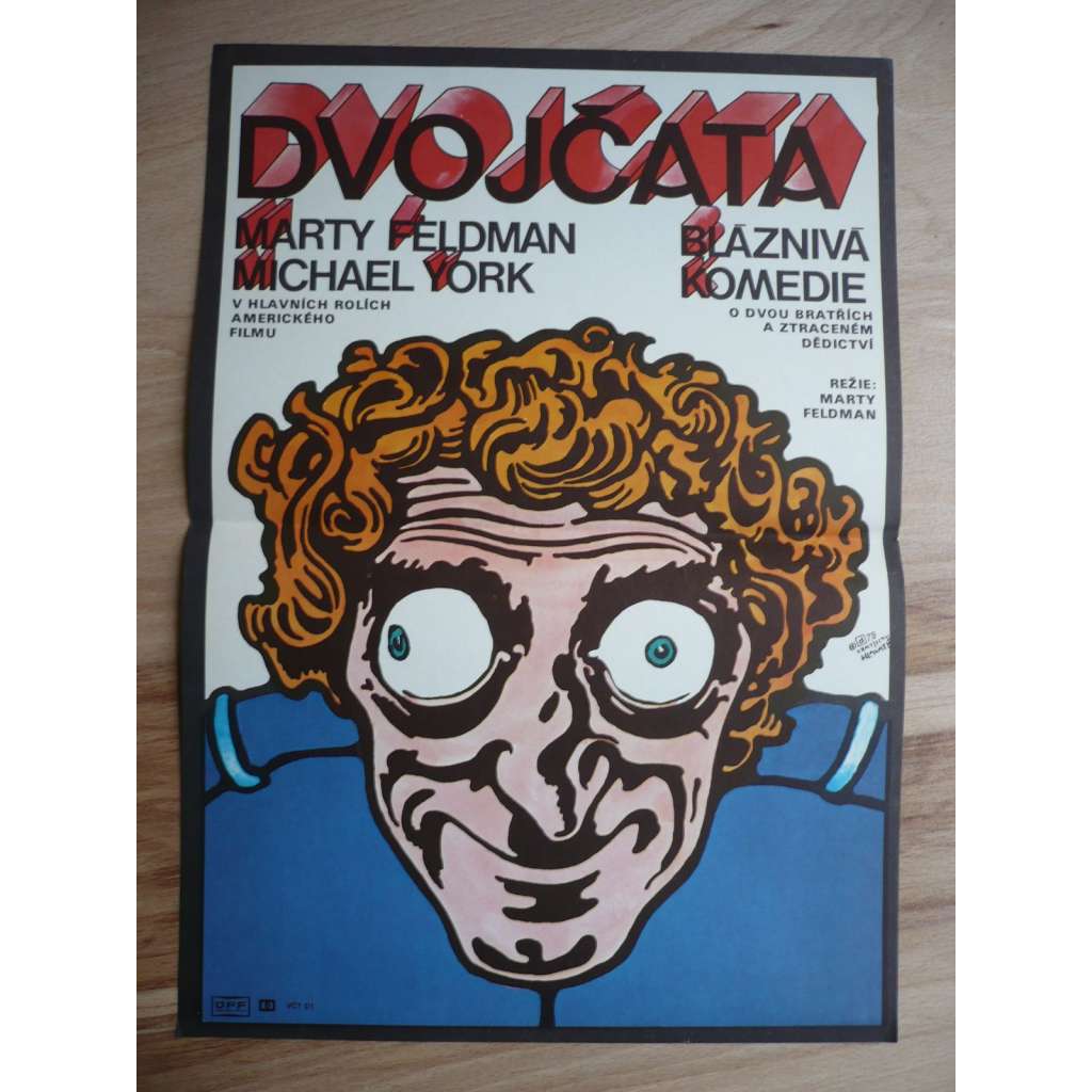 Dvojčata (filmový plakát, film USA 1977, režie Marty Feldman, Hrají: Ann-Margret, Marty Feldman, Michael York)