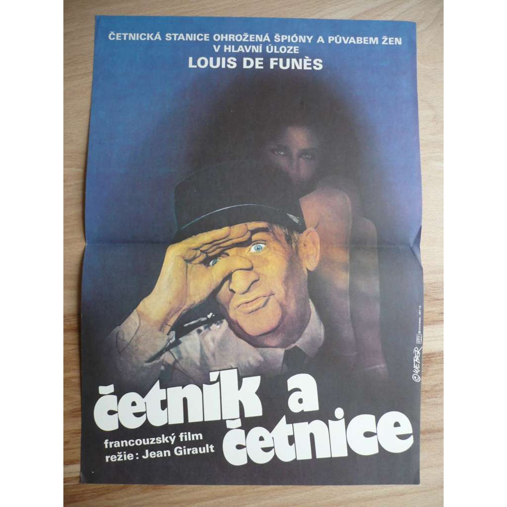 Četník a četnice (filmový plakát, film Francie 1982, režie Jean Girault, Hrají: Louis de Funès, Michel Galabru, Patrick Préjean)