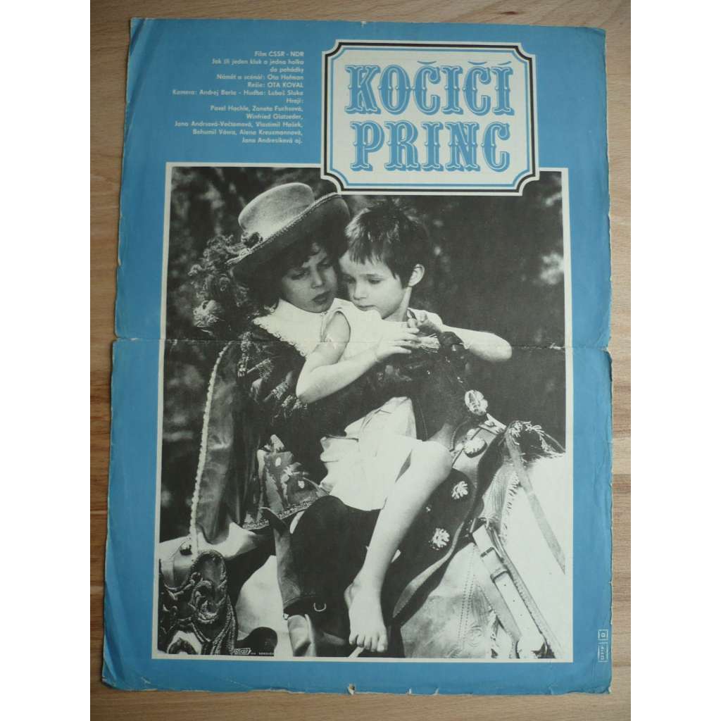 Kočičí princ (filmový plakát, film NDR 1978, režie Ota Koval, Hrají: Pavel Hachle, Žaneta Fuchsová, Winfried Glatzeder)