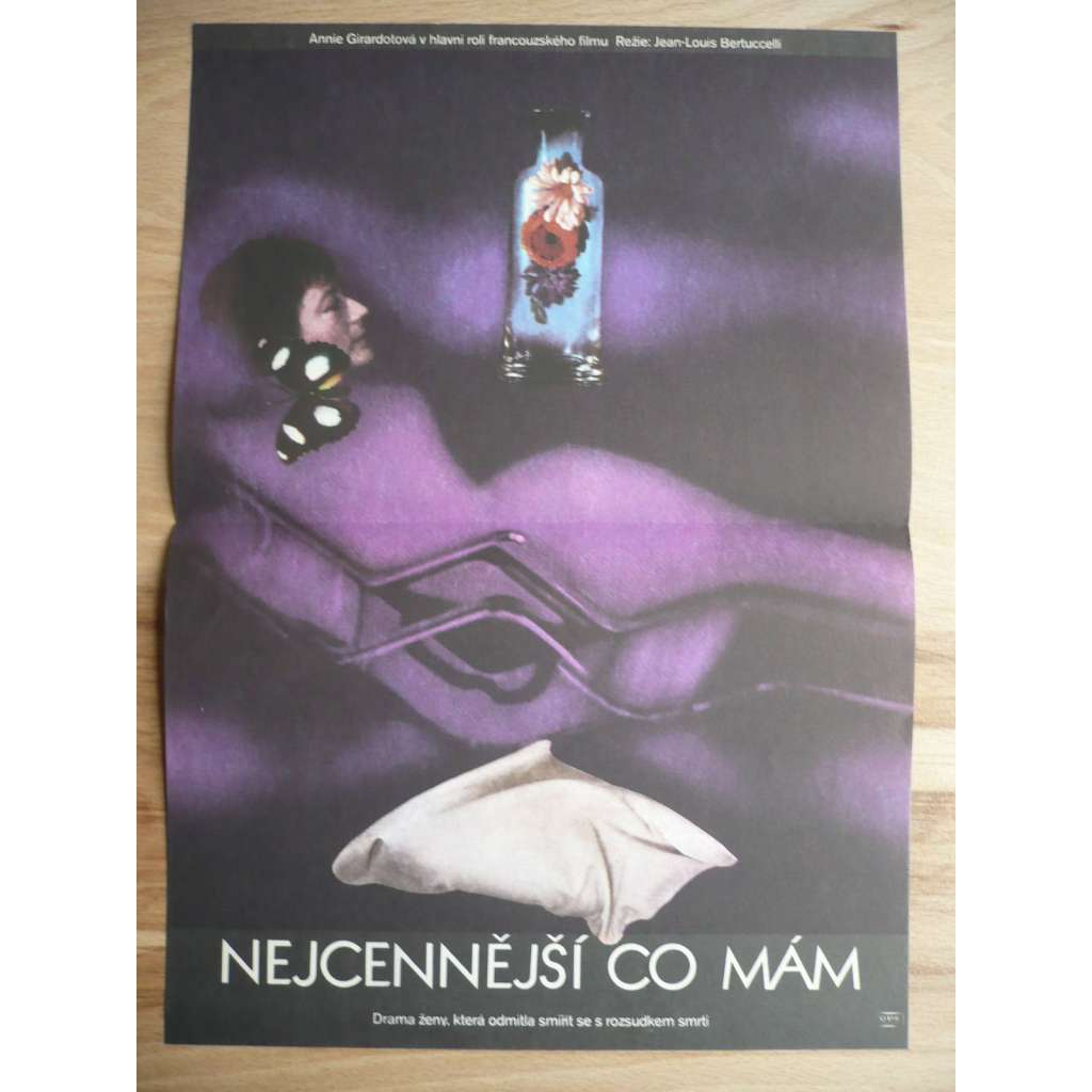 Nejcennější co mám (filmový plakát, film Francie 1976, režie Jean-Louis Bertucelli, Hrají: Annie Girardot, Jean-Pierre Cassel, François Périer)