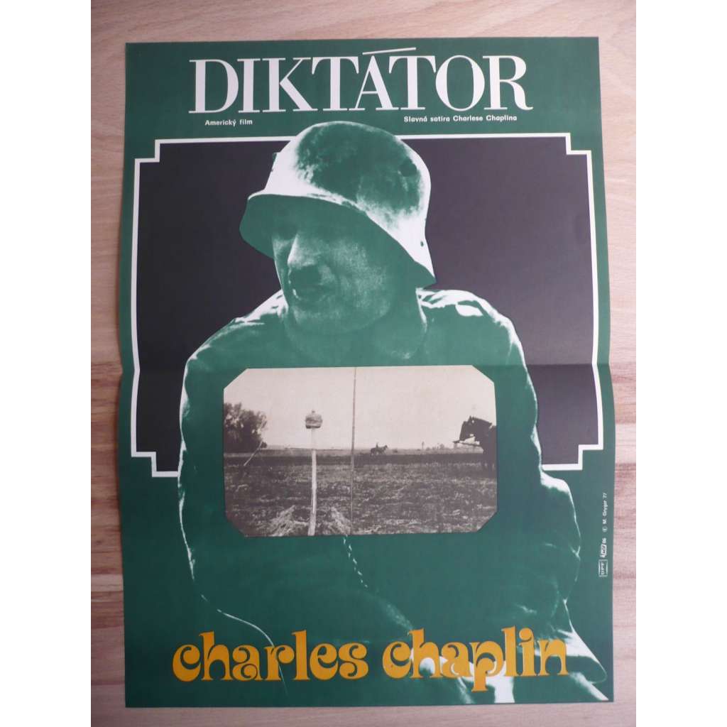 Diktátor (filmový plakát, film USA 1940, režie Charlie Chaplin, Hrají: Charlie Chaplin, Jack Oakie, Reginald Gardiner)