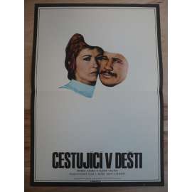 Cestující v dešti (filmový plakát, film Itálie 1970, režie René Clément, Hrají: Marlène Jobert, Charles Bronson, Jill Ireland)