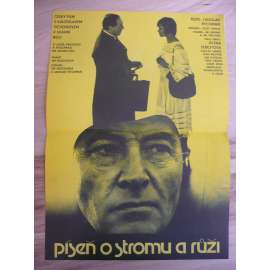 Píseň o stromu a růži (filmový plakát, film ČSSR 1978, režie Ladislav Rychman, Hrají: Vjačeslav Tichonov, Jelena Šebestová-Juklová, Václav Mareš)