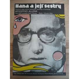 Hana a její sestry (filmový plakát, film USA 1986, režie Woody Allen, Hrají: Barbara Hershey, Carrie Fisher, Michael Caine)