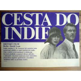 Cesta do Indie (filmový plakát, film VB 1984, režie David Lean, Hrají: Judy Davis, Victor Banerjee, Peggy Ashcroft, James Fox)