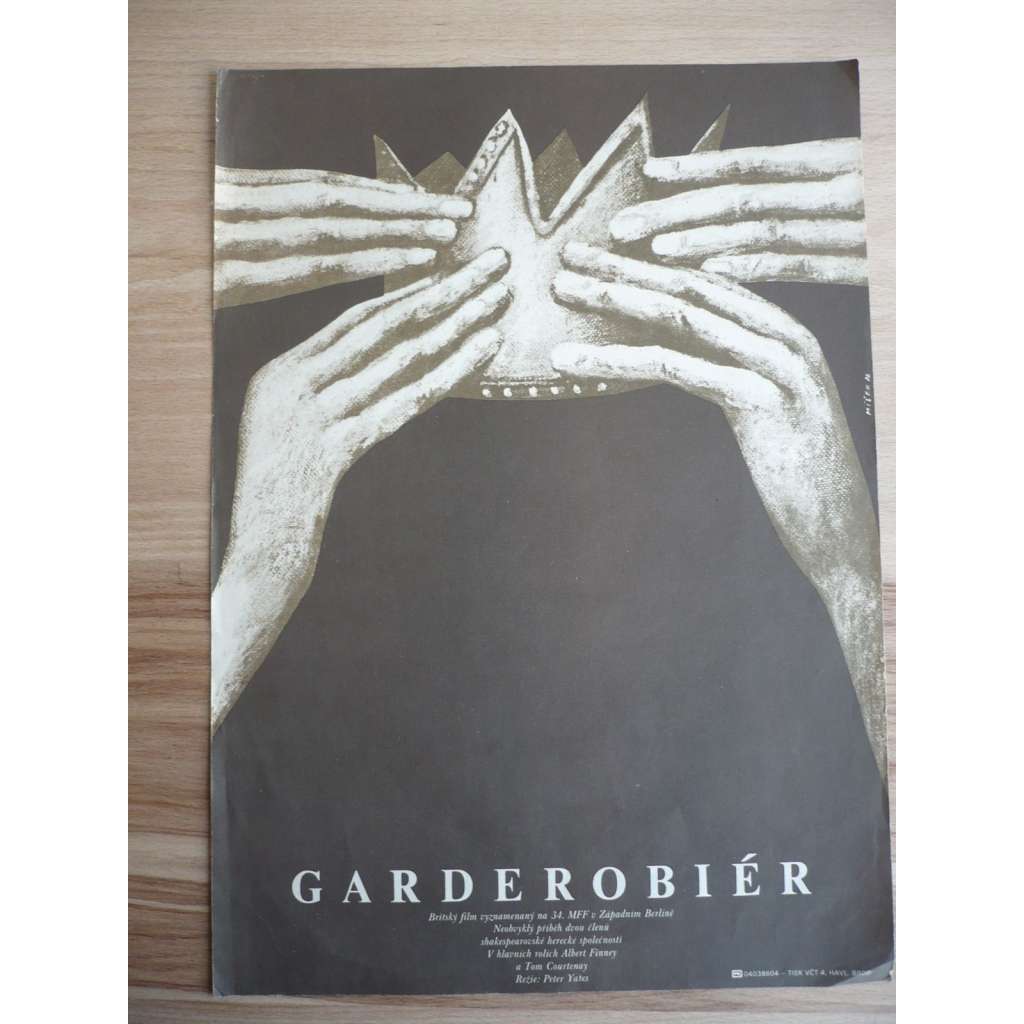 Garderobiér (filmový plakát, film VB 1983, režie Peter Yates, Hrají: Albert Finney, Tom Courtenay, Edward Fox)