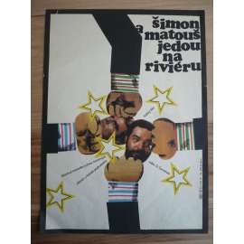 Šimon a Matouš jedou na rivieru (filmový plakát, film Španělsko 1975, režie Giuliano Carnimeo, Hrají: Paul L. Smith, Antonio Cantafora, Dominic Barto)