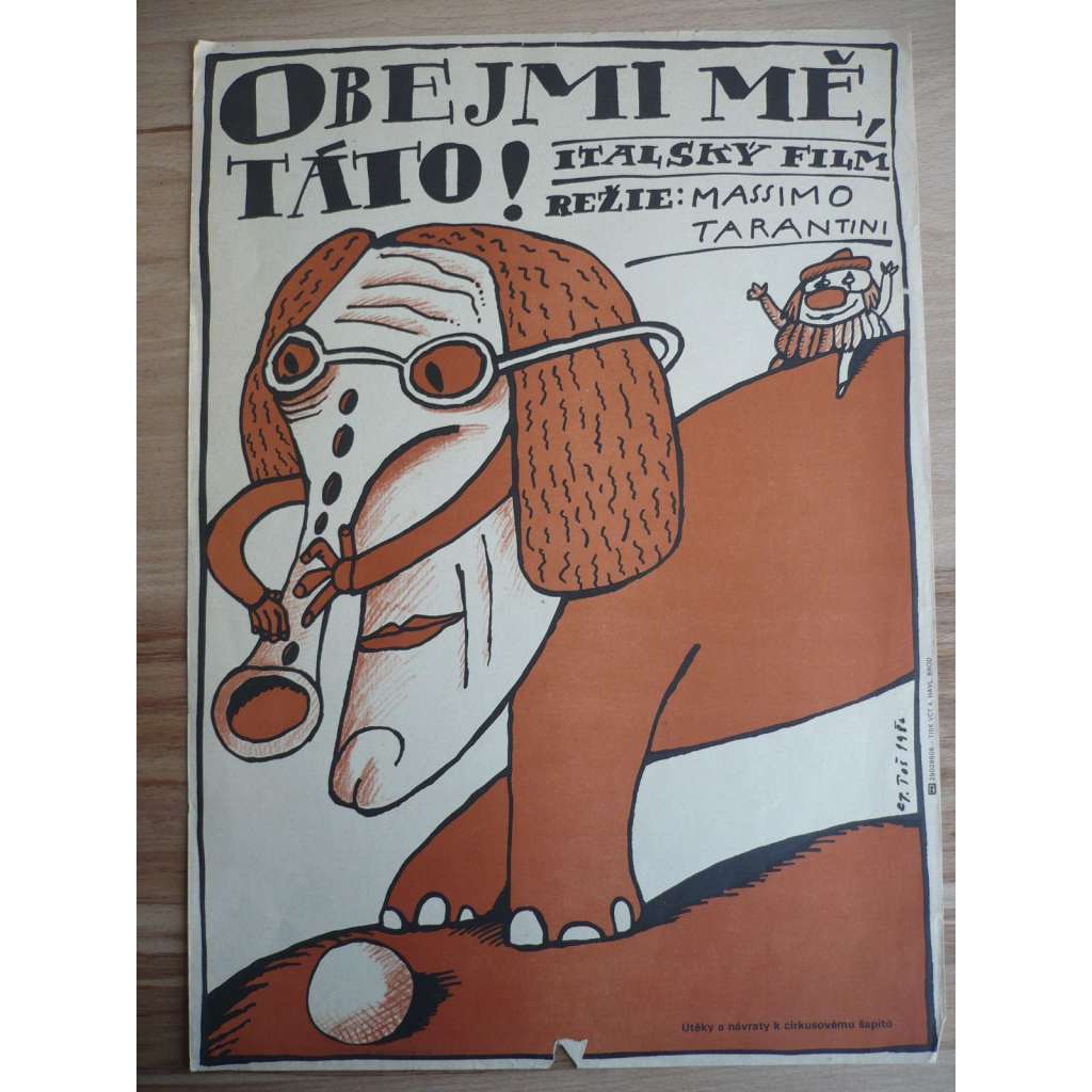 Obejmi mě, táto! (filmový plakát, film Itálie 1977, režie Michele Massimo Tarantini, Hrají: Martine Brochard, Craig Hill, Pietro Zardini)