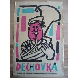 Dechovka (filmový plakát, film Nizozemsko 1958, režie Bert Haanstra, Hrají: Bernard Droog, Andrea Domburg, Wim van den Heuvel)
