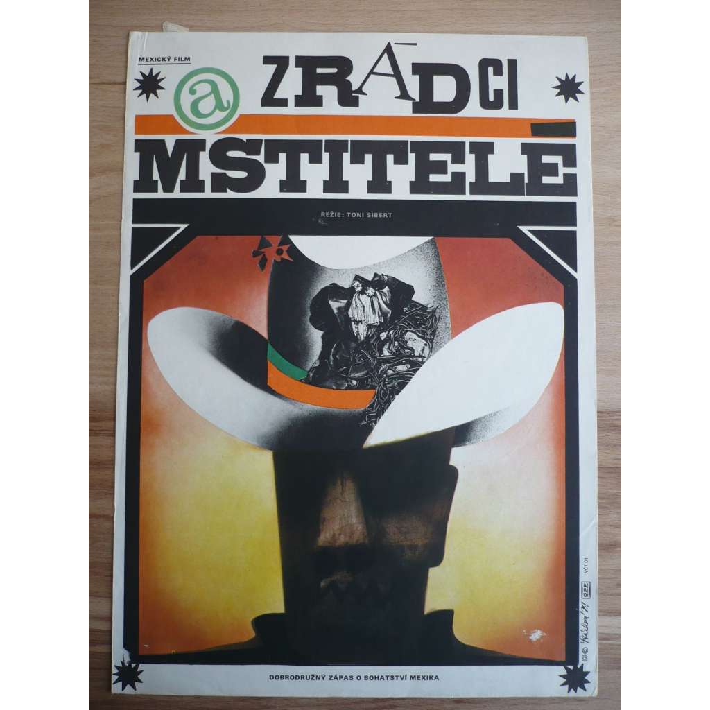 Zrádci a mstitelé (filmový plakát, film Mexiko 1977, režie Toni Sbert, Hrají: Jorge Luke, Mario Almada, Regino Herrera)