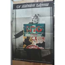 Ve státním zájmu (filmový plakát, film Francie 1978, režie André Cayatte, Hrají: Jean Yanne, Monica Vitti, Michel Bouquet)