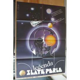 Legenda o zlaté perle (filmový plakát, film Honkong 1987, režie Teddy Robin Kwan, Hrají: Lung Ti, Teddy Robin Kwan, Samuel Hui)
