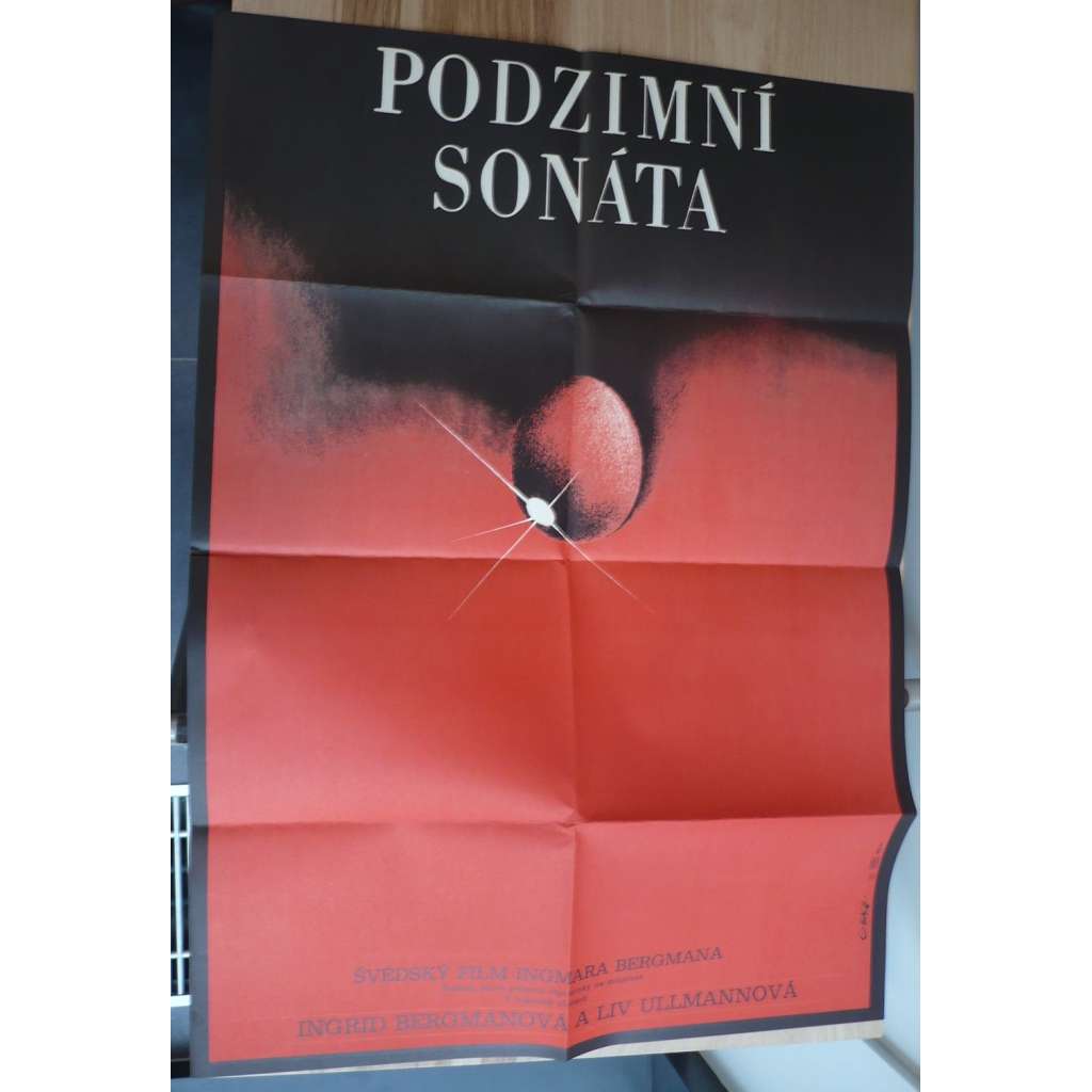 Podzimní sonáta (filmový plakát, film Švédsko 1978, režie Ingmar Bergman, Hrají: Ingrid Bergman, Liv Ullmann, Lena Nyman)