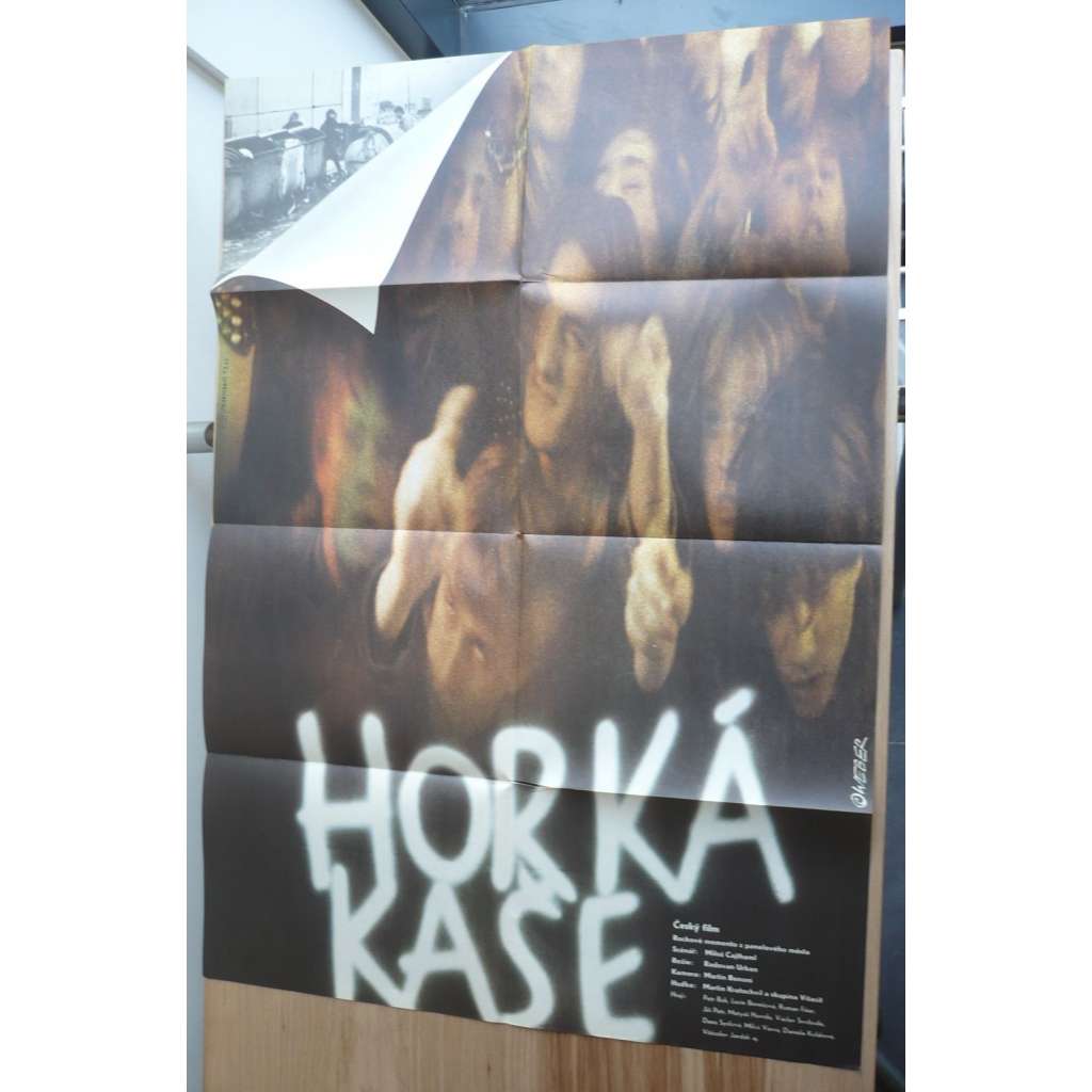 Horká kaše (filmový plakát, film ČSSR 1988, režie Radovan Urban, Hrají: Tomáš Růžička, Dana Syslová, Lucie Benešová)