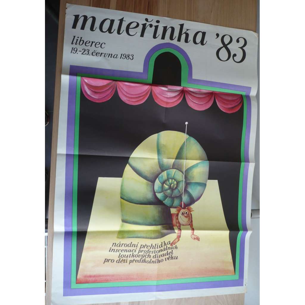 Mateřinka 1983 (plakát, loutky, loutková divadla pro děti, přehlídka inscenací loutkových divadel, ČSSR, Kalfus Pavel)