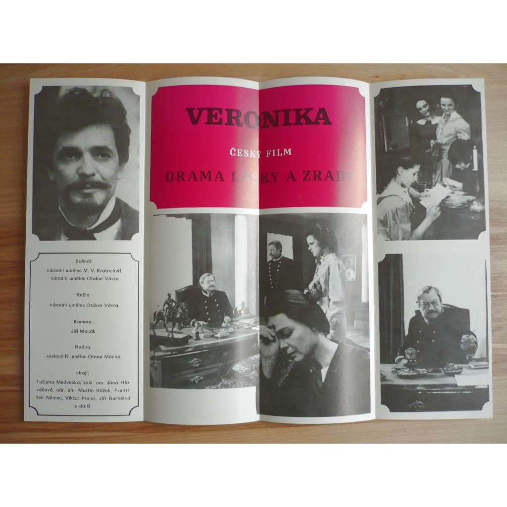 Veronika (filmový plakát, film ČSSR 1985, režie Otakar Vávra, Hrají: Taťjana Medvecká, Jana Hlaváčová, Martin Růžek)