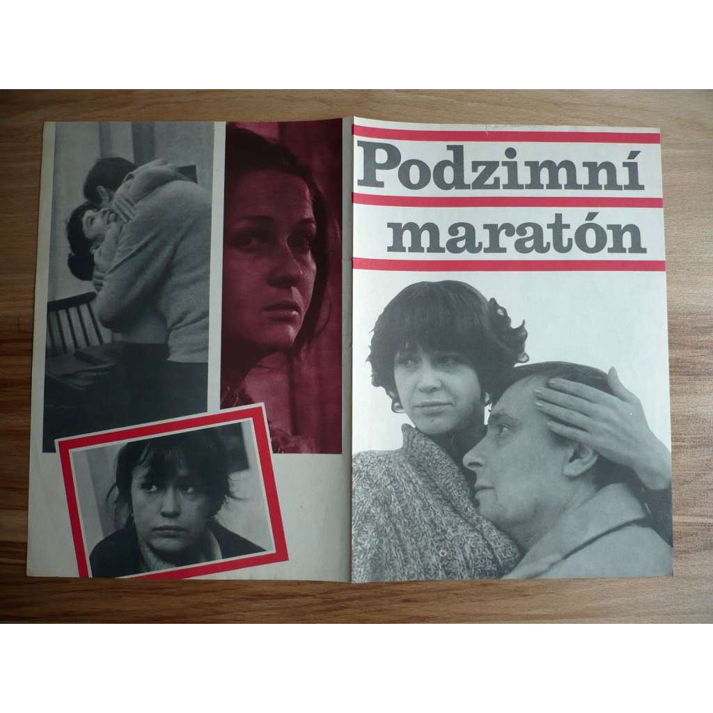 Podzimní maratón (filmový plakát, film SSSR 1979, režie Georgij Danělija, Hrají: Oleg Basilašvili, Natalja Gundareva, Marina Nějolova)