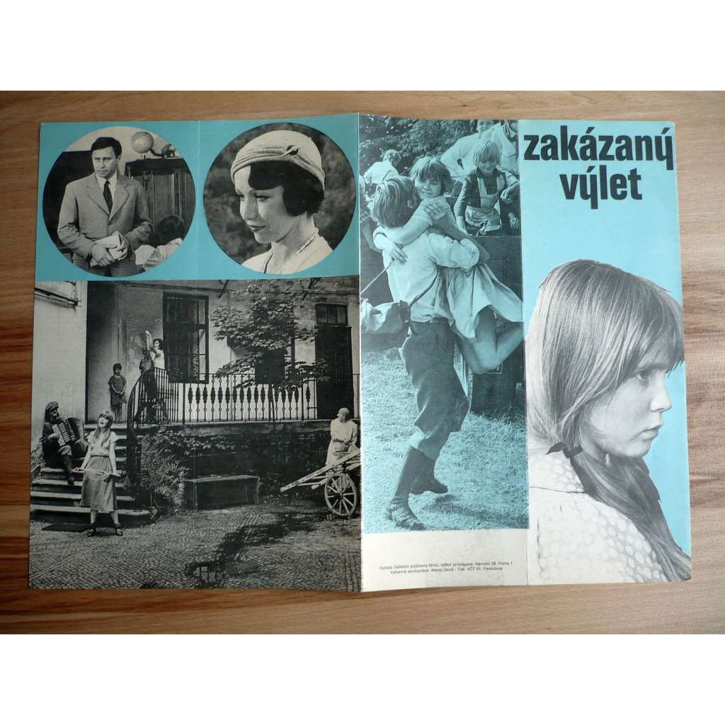 Zakázaný výlet (filmový plakát, film ČSSR 1981, režie Štěpán Skalský, Hrají: Hana Maciuchová, Jana Březinová, Jaroslav Satoranský)