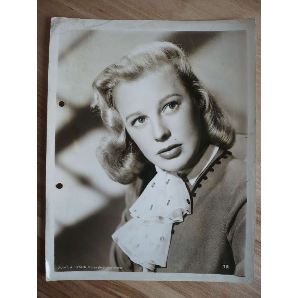 Fotoska - herečka June Allyson - ORIG. CINEMA-PHOTO