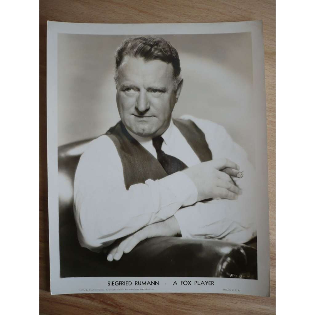 Fotoska - herec Siegfried Rumann - ORIG. CINEMA-PHOTO