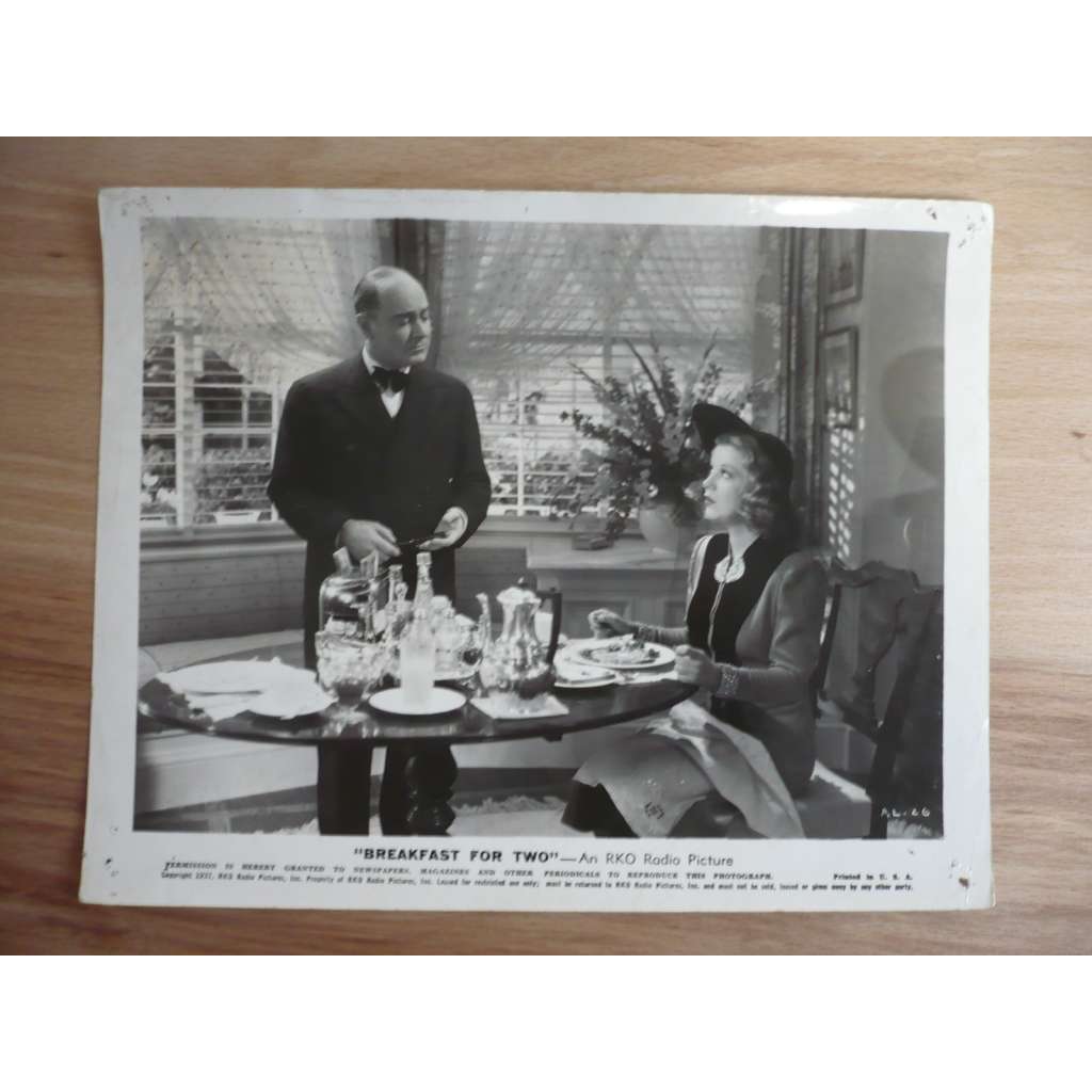 Fotoska - Breakfast for Two (film USA 1959 - režie Alfred Santell, hrají Barbara Stanwyck, Herbert Marshall, Glenda Farrell) - ORIG. CINEMA-PHOTO