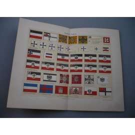 Německé vlajky (barevná chromolitografie)