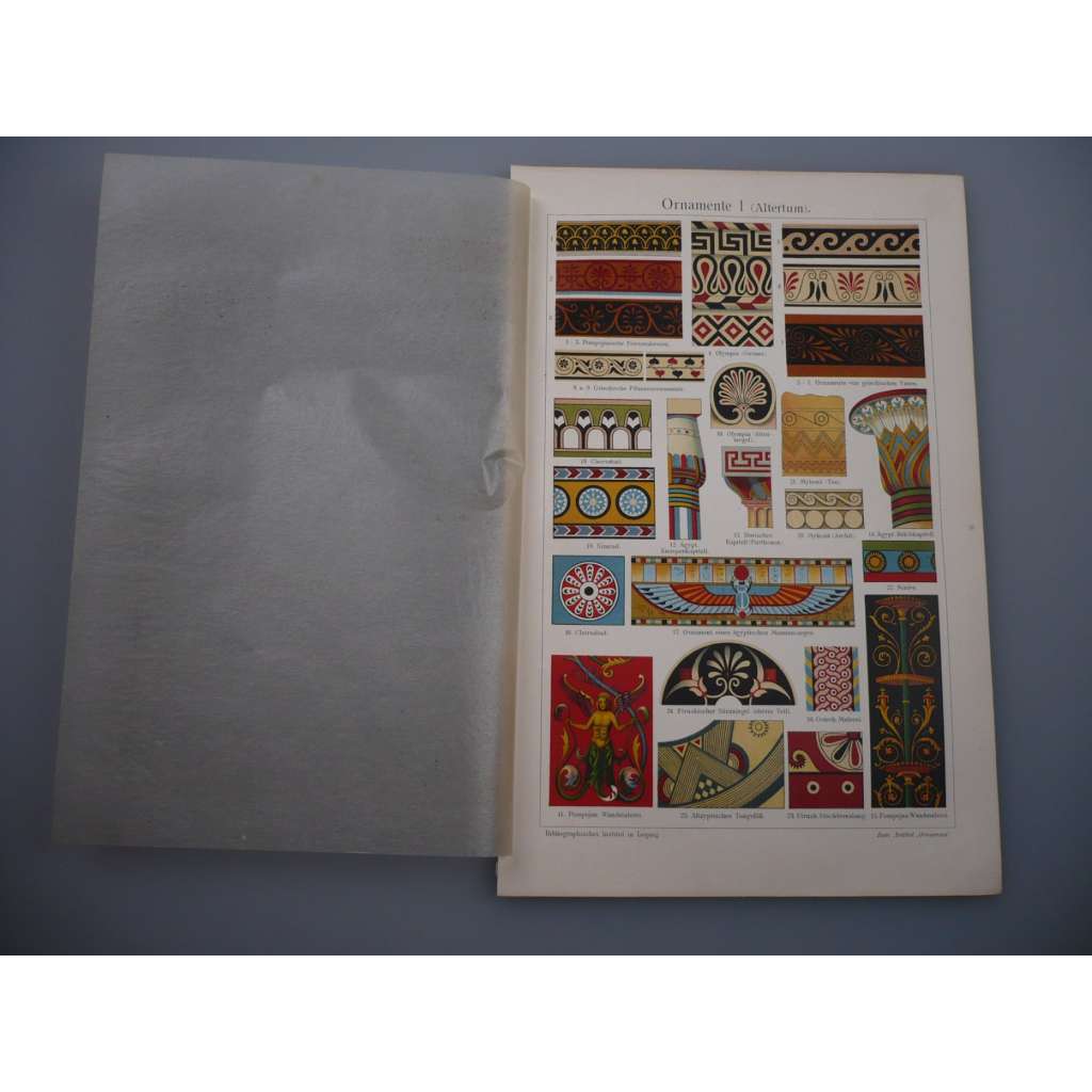 Ornamenty Starověk, Středověk (barevná chromolitografie)