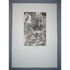 Ivana Kantůrková (1930) - Indie (1984) - Suchá jehla, signovaná grafika