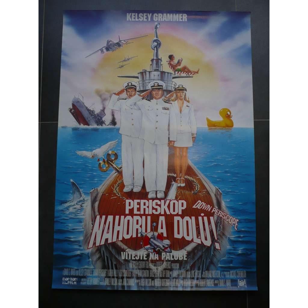 Periskop nahoru a dolů (filmový plakát, film USA 1996, režie David S. Ward, Hrají: Kelsey Grammer, Lauren Holly, Rob Schneider)