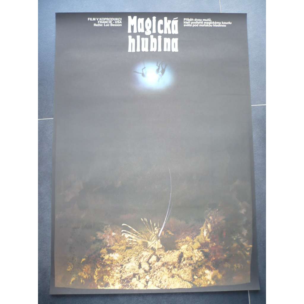 Magická hlubina (filmový plakát, film Francie/USA 1988, režie Luc Besson, Hrají: Rosanna Arquette, Jean-Marc Barr, Jean Reno)