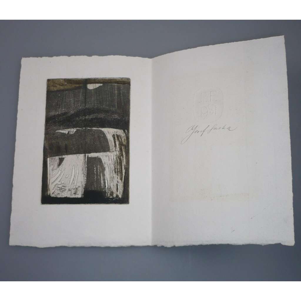 Josef Saska (1949) - PF 1984, Krajina - Kombinovaná technika, signovaná grafika