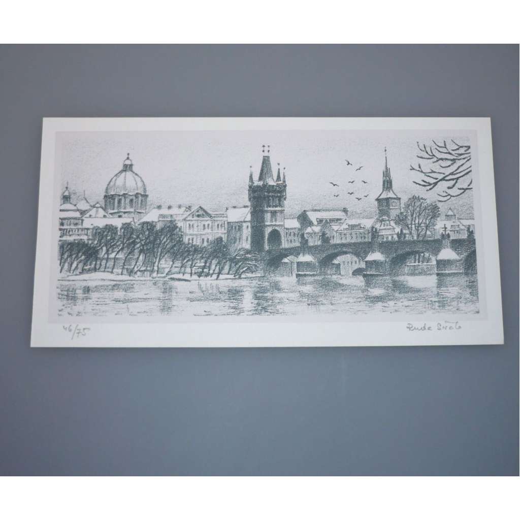 Ruda Šváb (1909 - 1989) - Praha - Litografie, signovaná grafika