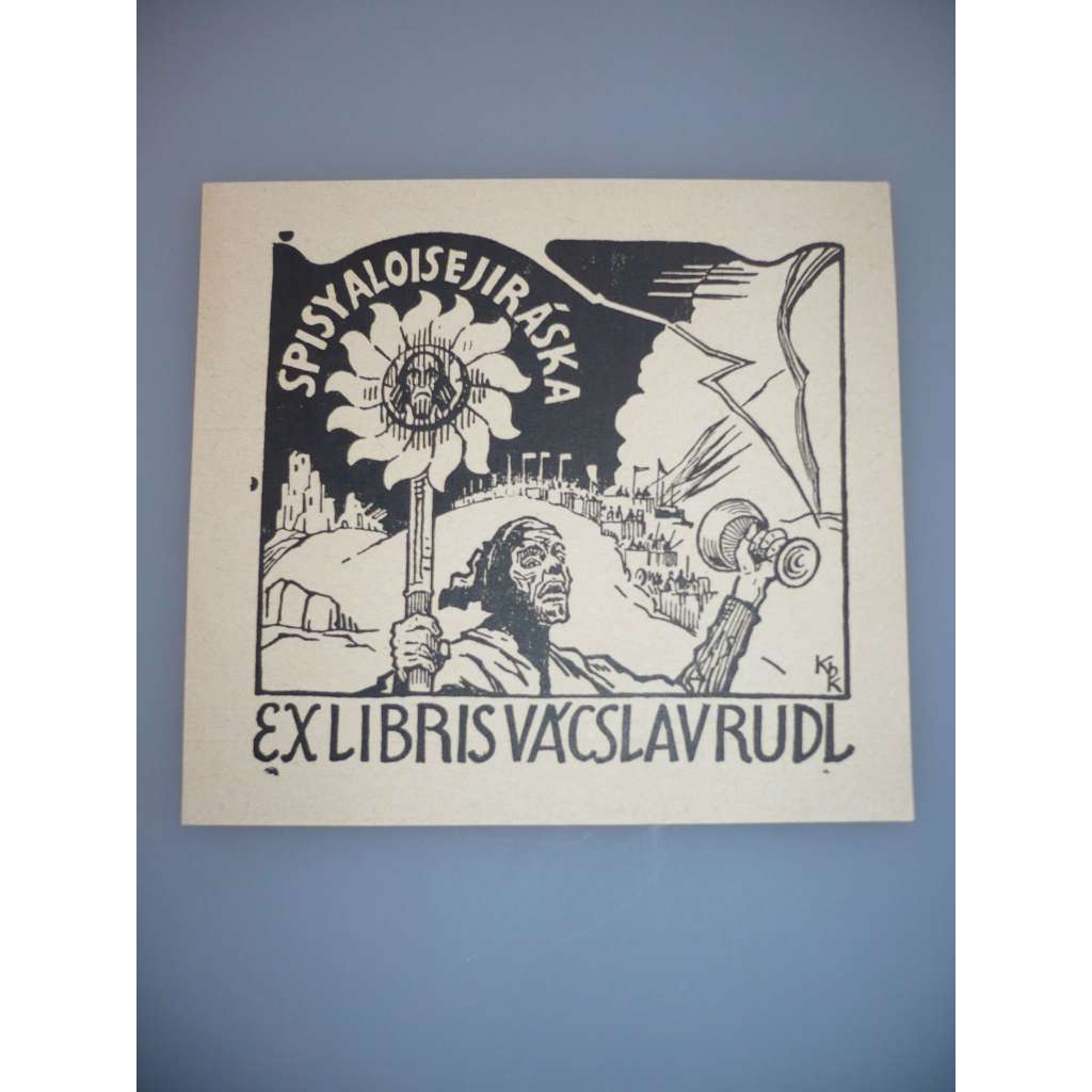 Jan Konůpek (1883 - 1950) - EX LIBRIS - Dřevoryt, signovaná grafika