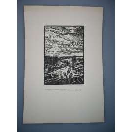 Michael Florian (1911 - 1984) - Z Vysočiny - Dřevoryt 1958, signovaná grafika
