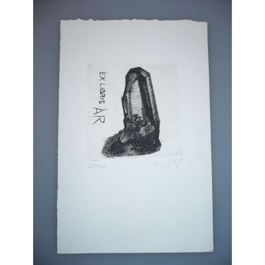 Zuzana Nováčková (1945 - 2021) - EX LIBRIS - Lept, signovaná grafika