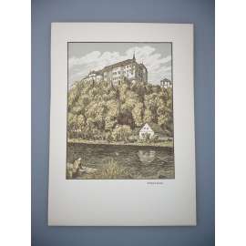 Karel Vik (1883 - 1964) -  Šternberk - Dřevoryt, nesignováno, grafika