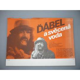 Ďábel a svěcená voda (filmový plakát, papírová fotoska, slepka, film Itálie 1983, režie Bruno Corbucci, Hrají: Tomas Milian, Savina Gersak, Adriana Giuffrè)