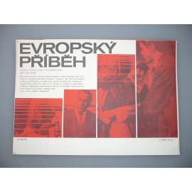 Evropský příběh (filmový plakát, papírová fotoska, slepka, film SSSR 1984, režie Igor Gostev, Hrají: Vjačeslav Tichonov, Beata Tyszkiewicz, Tamara Akulova)