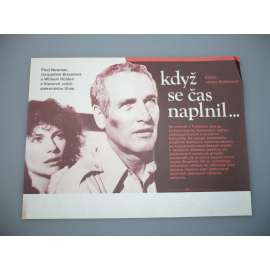 Když se čas naplnil (filmový plakát, papírová fotoska, slepka, film USA 1980, režie  James Goldstone, Hrají: Paul Newman, Jacqueline Bisset, William Holden)