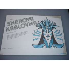 Sněhová královna (filmový plakát, papírová fotoska, slepka, film SSSR 1957, režie Lev Konstantinovič Atamanov, Hrají: Sergej Martinson, Janina Žejmo, Jelena Ponsova)