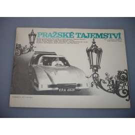 Pražské tajemství (filmový plakát, papírová fotoska, slepka, film ČSSR 1988, režie Kazimierz Tarnas, Hrají: Marek Wysocki, Ludwik Benoit, Karel Houska)
