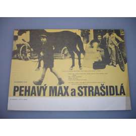 Pehavý Max a strašidlá (filmový plakát, papírová fotoska, slepka, film ČSSR, režie Juraj Jakubisko, Hrají: Martin Hrebeň, Eddie Constantine, Ferdy Mayne, Barbara De Rossi)