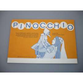 Pinocchio (filmový plakát, papírová fotoska, slepka, animovaný film Itálie 1972, režie Giuliano Cenci)