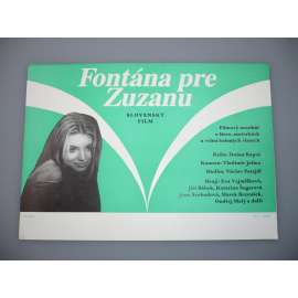 Fontána pro Zuzanu (filmový plakát, papírová fotoska, slepka, film ČSSR 1985, režie Dušan Rapoš, Hrají: Eva Vejmělková, Jiří Bábek, Slávo Záhradník)