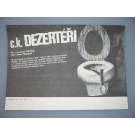 C.k. dezertéři (filmový plakát, papírová fotoska, slepka, film Polsko 1986, režie Janusz Majewski, Hrají: Marek Kondrat, Zoltán Bezerédi, Wiktor Zborowski)