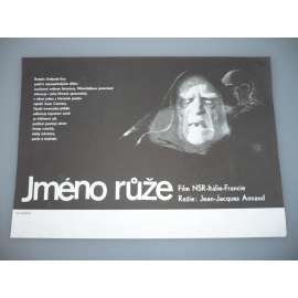 Jméno růže (filmový plakát, papírová fotoska, slepka, film Itálie 1986, režie Jean-Jacques Annaud, Hrají: Sean Connery, F. Murray Abraham, Elya Baskin)