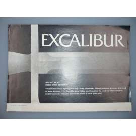 Excalibur (filmový plakát, papírová fotoska, slepka, film VB 1981, režie John Boorman, Hrají: Nigel Terry, Helen Mirren, Nicholas Clay)