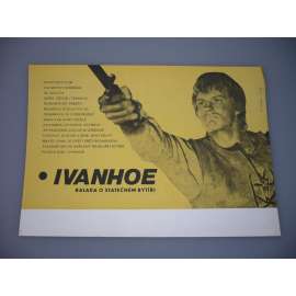 Ivanhoe: Balada o statečném rytíři (filmový plakát, papírová fotoska, slepka, film SSSR 1983, režie Sergej Tarasov, Hrají: Tamara Akulova, Boris Chmelnickij, Boris Chimičjov)