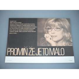 Promiň, že je to málo (filmový plakát, papírová fotoska, slepka, film Itálie 1982, režie Marco Vicario, Hrají: Monica Vitti, Ugo Tognazzi, Diego Abatantuono)